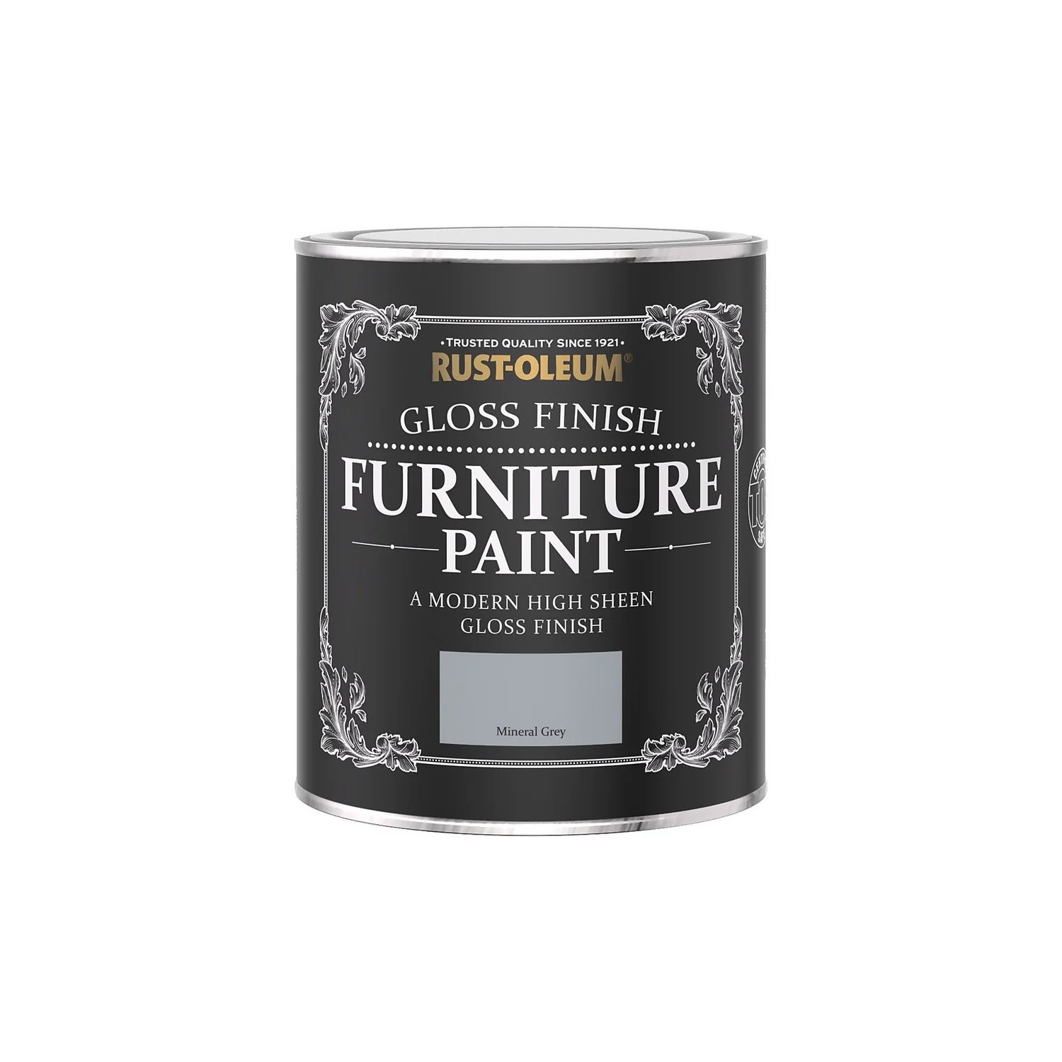 Rust-Oleum Gloss Furniture Paint - Mineral Grey - 750ml Rust-Oleum Gloss Furniture Paint - Mineral Grey - 750ml -Keter Store 12819783 1654940725501656