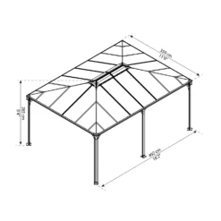 Palram - Canopia Martinique 5000 Garden Gazebo Grey Bronze -Keter Store 12821926 9144924165003794