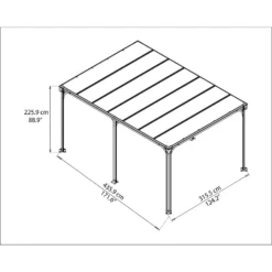 Palram - Canopia Milano 4300 Garden Gazebo Grey Bronze 7 Palram - Canopia Milano 4300 Garden Gazebo Grey Bronze -Keter Store 12821928 9554833173520981