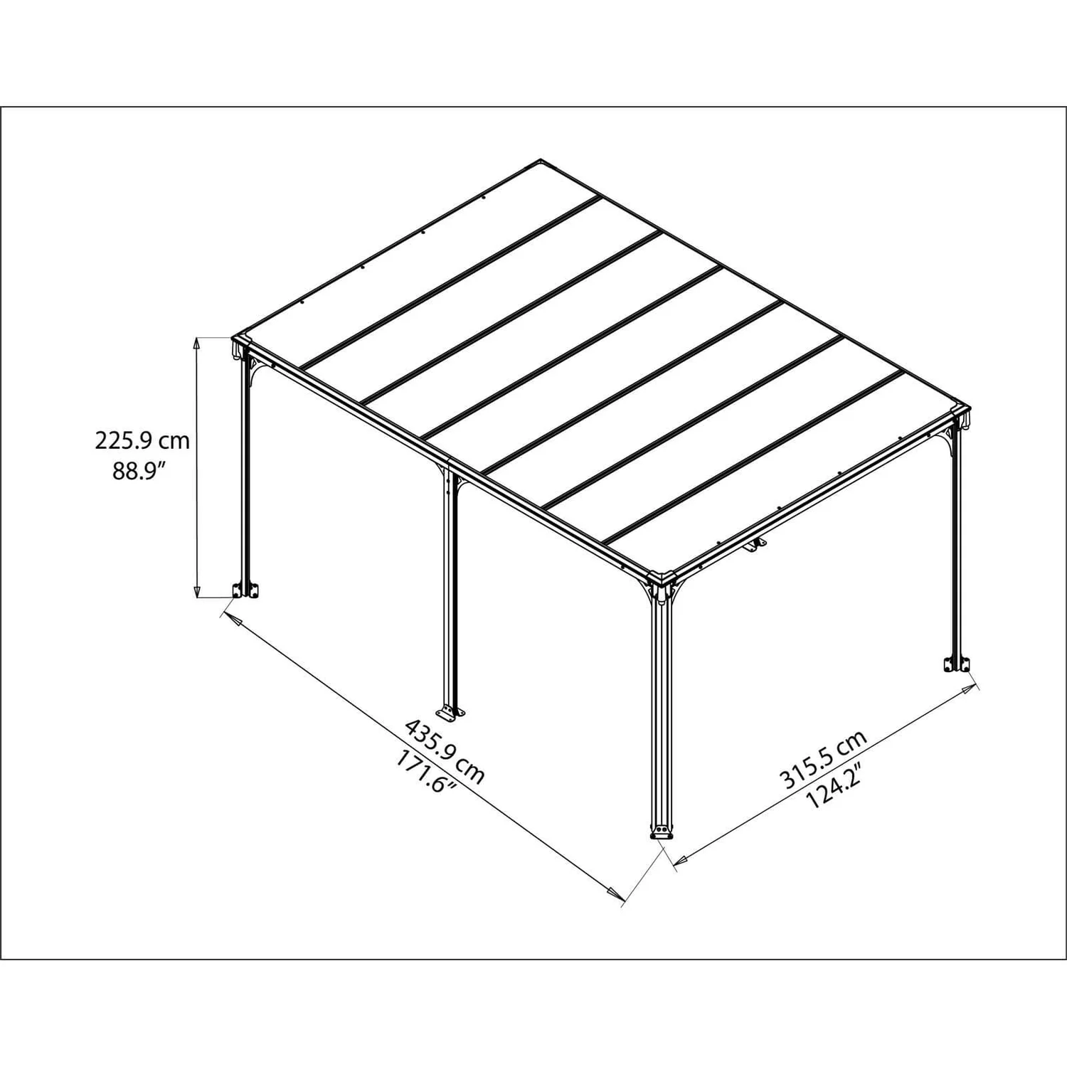 Palram - Canopia Milano 4300 Garden Gazebo Grey Bronze Palram - Canopia Milano 4300 Garden Gazebo Grey Bronze -Keter Store 12821928 9554833173520981