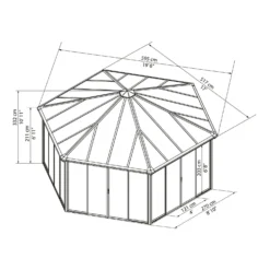Palram - Canopia Garda Garden Conservatory Grey Bronze -Keter Store 12821929 6454833172872189