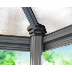 Palram - Canopia Roma Hexagonal Garden Gazebo Grey -Keter Store 12821930 1024833174980112
