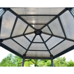 Palram - Canopia Roma Hexagonal Garden Gazebo Grey -Keter Store 12821930 6544833174932253