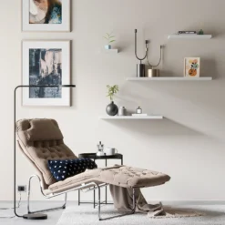 Floating Shelf - White Matt - 235 X 235 X 38mm -Keter Store 12822017 3204887838670262