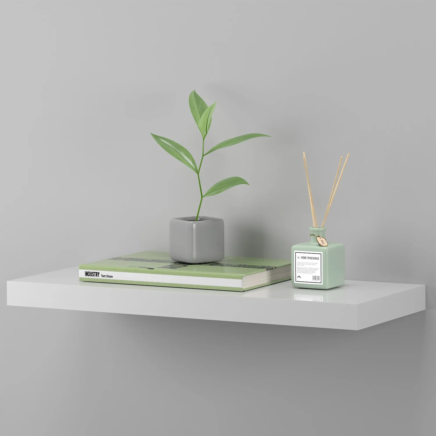 Floating Shelf - White Gloss - 600 x 240 x 38mm Floating Shelf - White Gloss - 600 X 240 X 38mm -Keter Store 12822023 1594876424034480