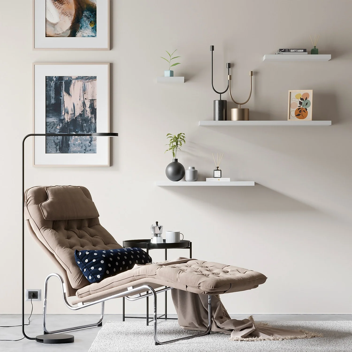 Matt White Floating Shelf - 600 x 240 x 38mm Matt White Floating Shelf - 600 X 240 X 38mm -Keter Store 12822027 2064976219239821