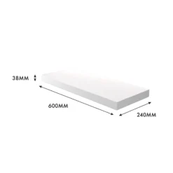 Matt White Floating Shelf - 600 X 240 X 38mm 3 Matt White Floating Shelf - 600 X 240 X 38mm -Keter Store 12822027 4774976219354031