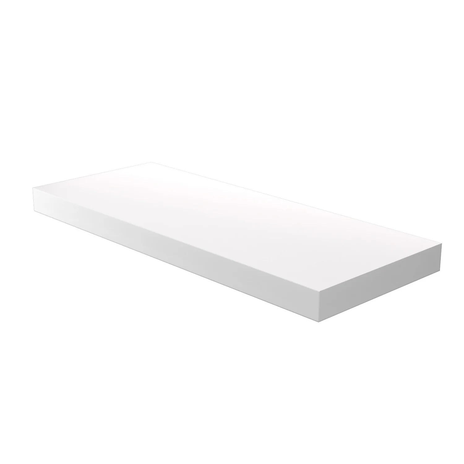 Matt White Floating Shelf - 600 x 240 x 38mm Matt White Floating Shelf - 600 X 240 X 38mm -Keter Store 12822027 6534876423384683