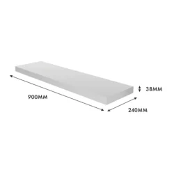 Floating Shelf - White Gloss - 900 X 240 X 38mm -Keter Store 12822047 1744976219240376