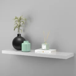Floating Shelf - White Gloss - 900 X 240 X 38mm -Keter Store 12822047 2074876424925738