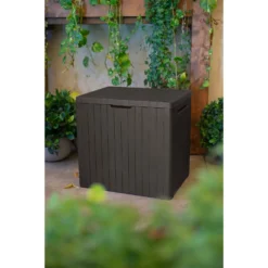 Keter City Outdoor Garden Storage Box 113L - Brown -Keter Store 12822290 1124900073755494