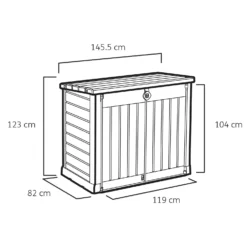 Keter Store It Out Ace Outdoor Garden Storage Shed 1200L - Grey / Graphite -Keter Store 12822293 1044906504152204