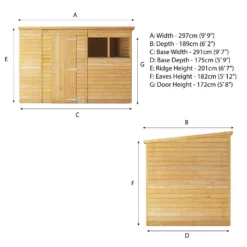 Mercia 10 X 6ft Overlap Pent Shed - Incl. Installation -Keter Store 12822315 2324976248004889