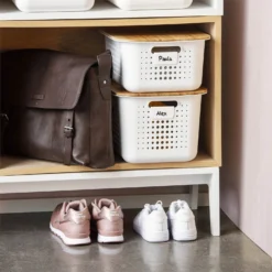 2 Pack Smartstore Wardrobe Basket Tag - White -Keter Store 12822341 1554833173284026