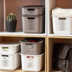 2 Pack Smartstore Wardrobe Basket Tag - Taupe -Keter Store 12822346 2114833174113718