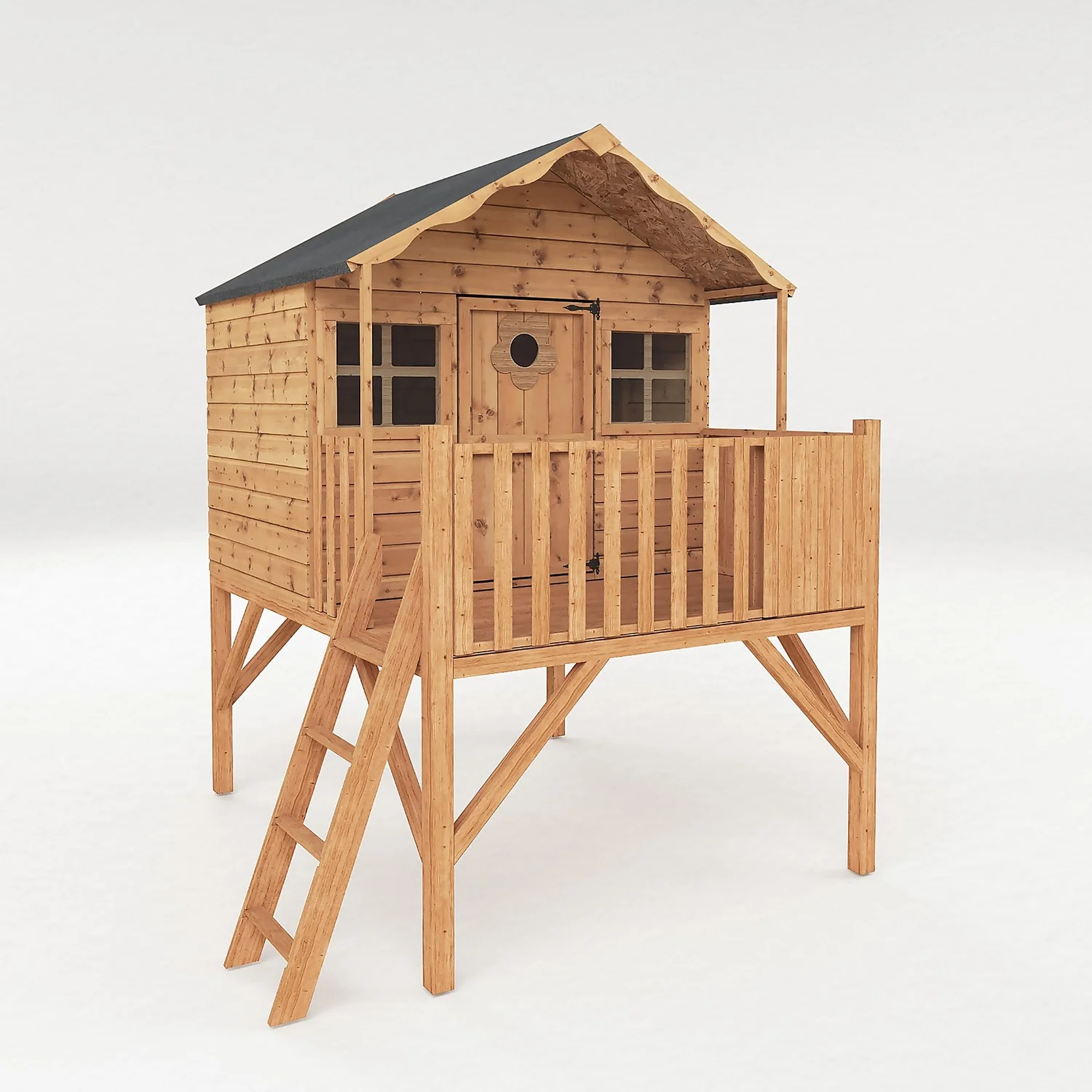 Mercia 8 x 7ft Honeysuckle Wooden Playhouse with Tower - Installation Included Mercia 8 X 7ft Honeysuckle Wooden Playhouse With Tower - Installation Included -Keter Store 12822469 1444949331932358