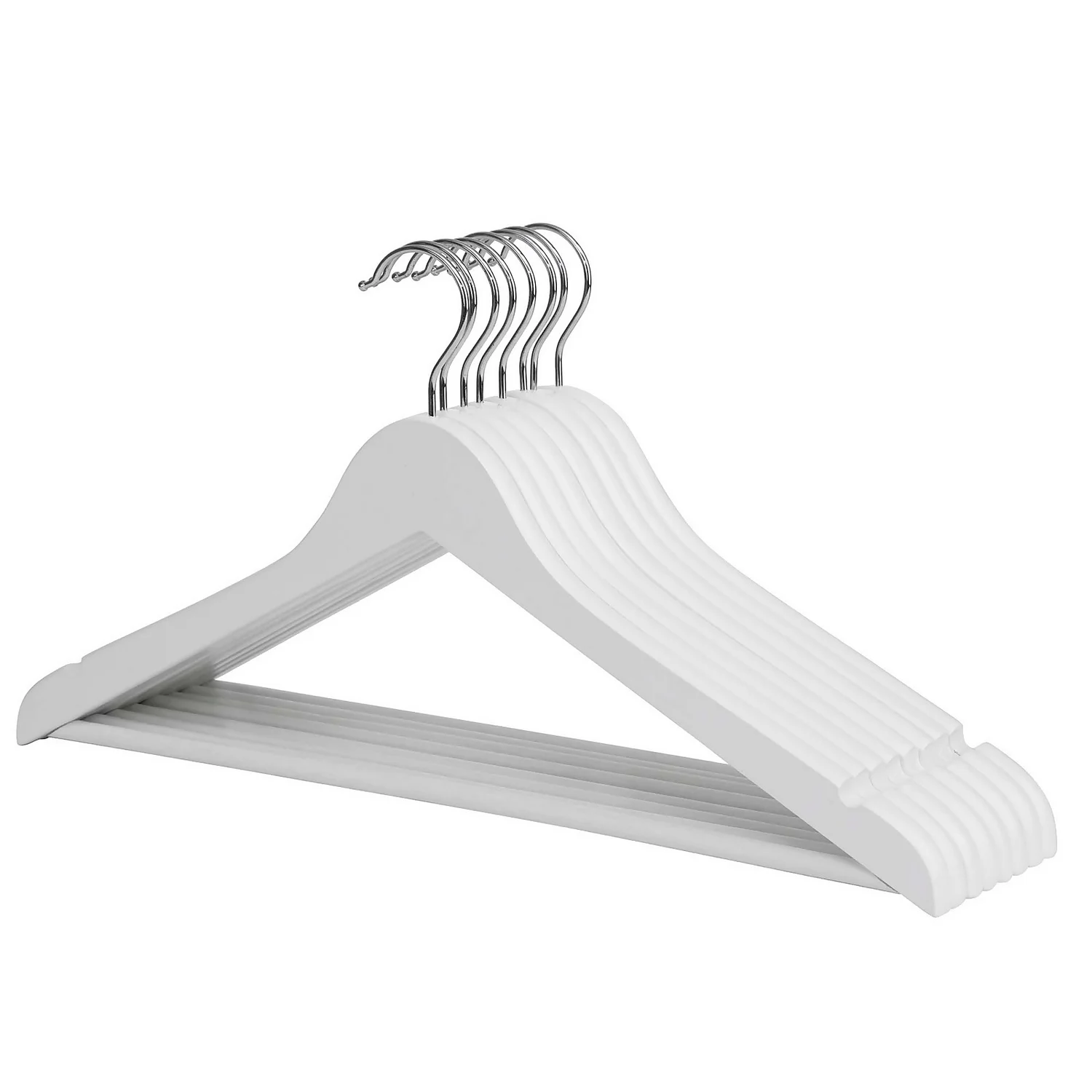 White Wooden Hangers - 8 Pack White Wooden Hangers - 8 Pack -Keter Store 12822503 1474878808120218