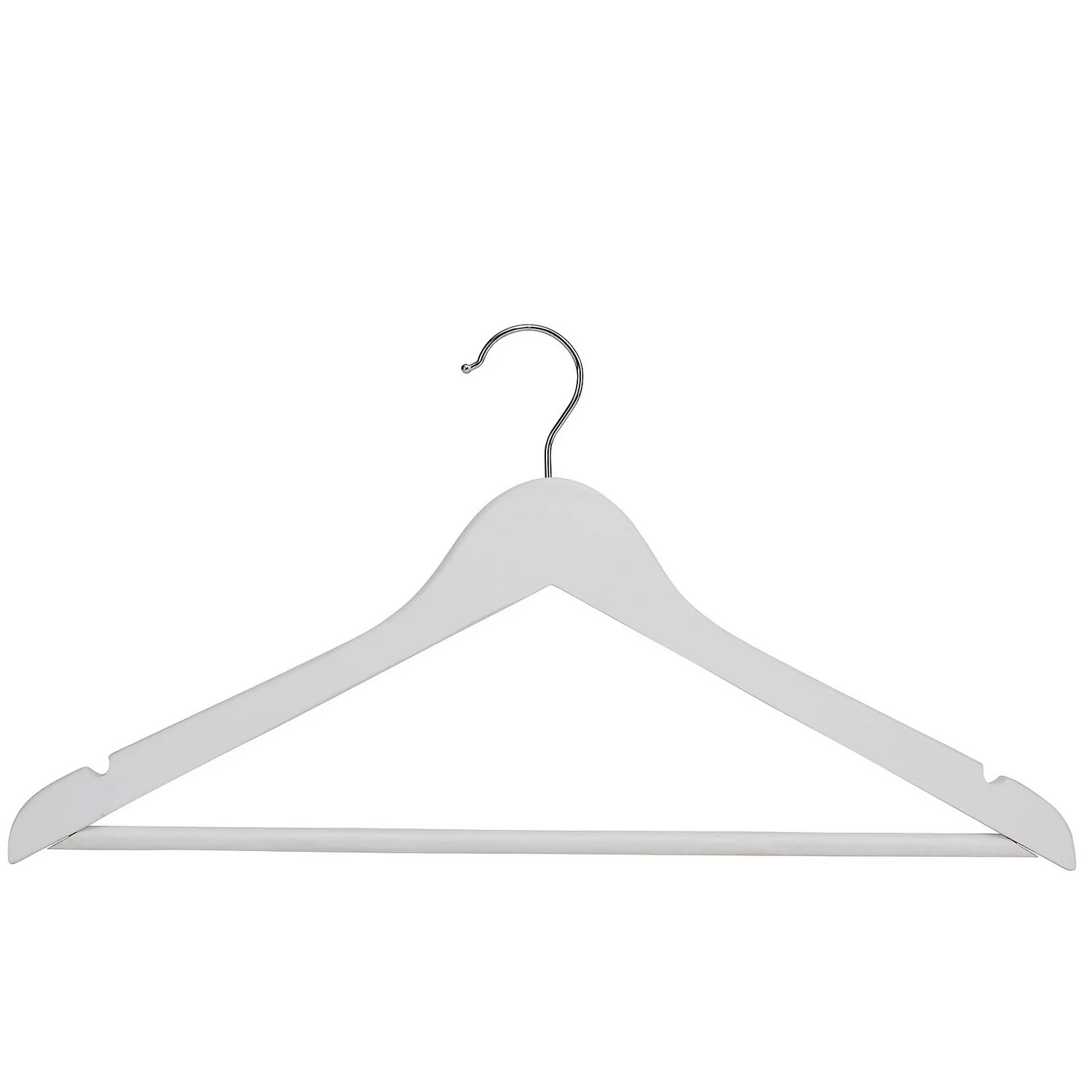 White Wooden Hangers - 8 Pack White Wooden Hangers - 8 Pack -Keter Store 12822503 5054878808233078