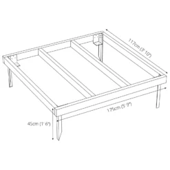 Mercia 6x4ft Pressure Treated Wooden Shed Base - Installation Included -Keter Store 12822602 9184832960022240