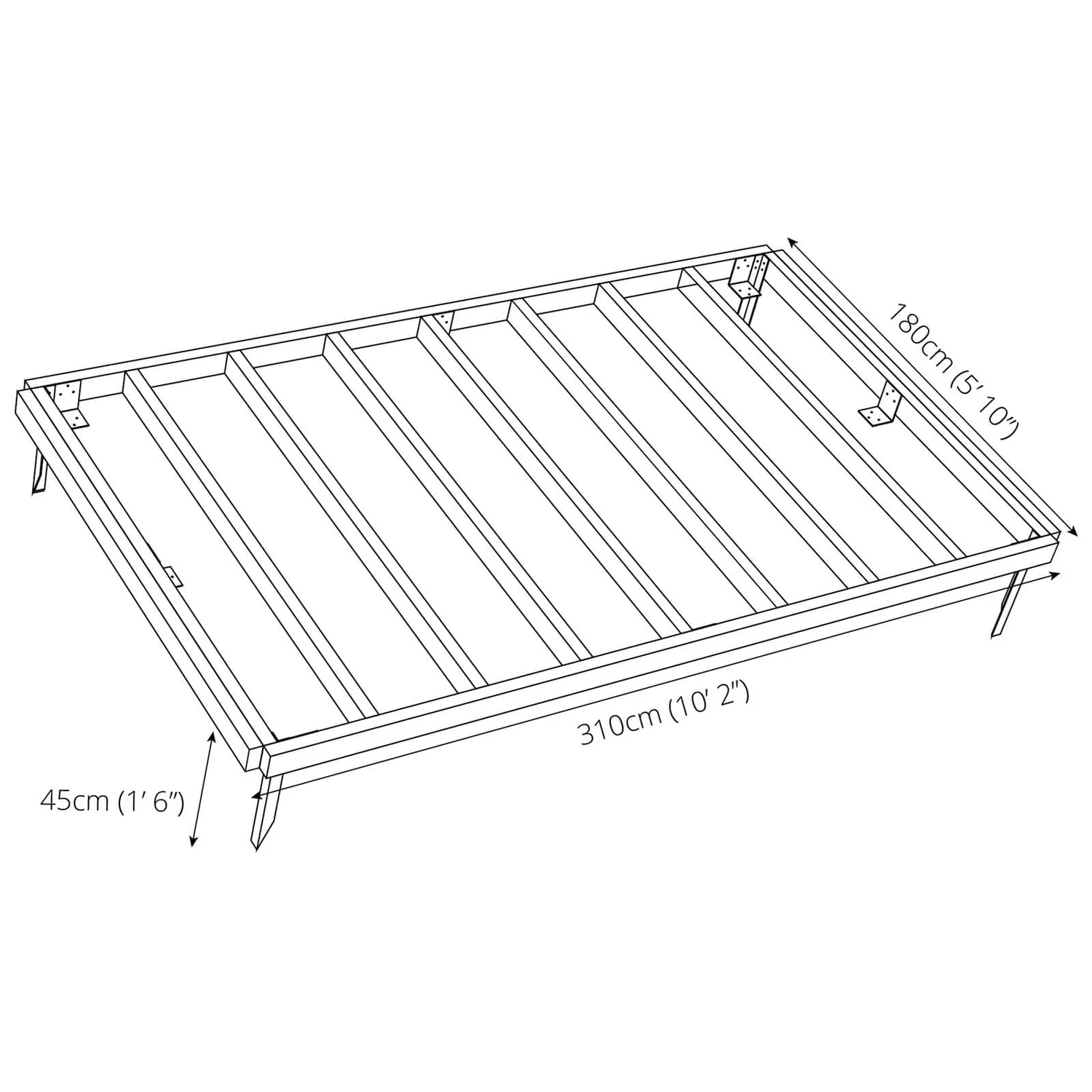 Mercia 10x6ft Pressure Treated Wooden Shed Base - Installation Included Mercia 10x6ft Pressure Treated Wooden Shed Base - Installation Included -Keter Store 12822605 1944832958324144