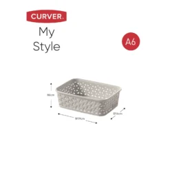 Curver My Style A6 Rectangular Plastic Storage Organiser - Grey -Keter Store 12823033 1804833226532994