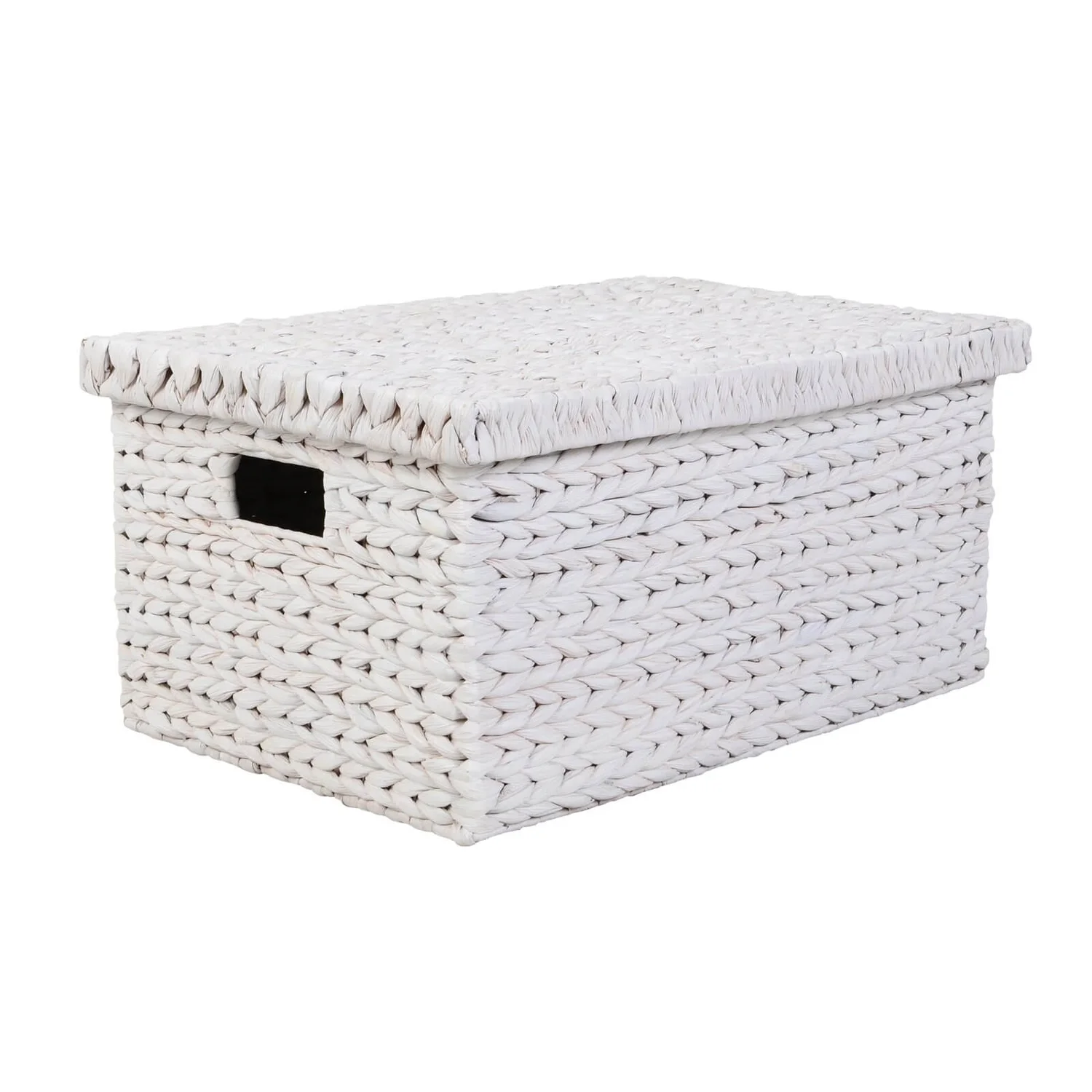 Small Water Hyacinth Storage Box - White Washed Small Water Hyacinth Storage Box - White Washed -Keter Store 12823520 4544831944586320