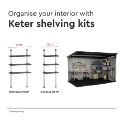 Keter Artisan 11 X 7ft Outdoor Plastic Garden Storage Pent Shed - Grey -Keter Store 12823649 6465036177975787