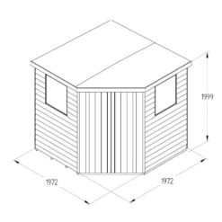 7x7ft Forest Overlap Pressure Treated Corner Shed - Incl. Installation -Keter Store 12823862 1074833219032031