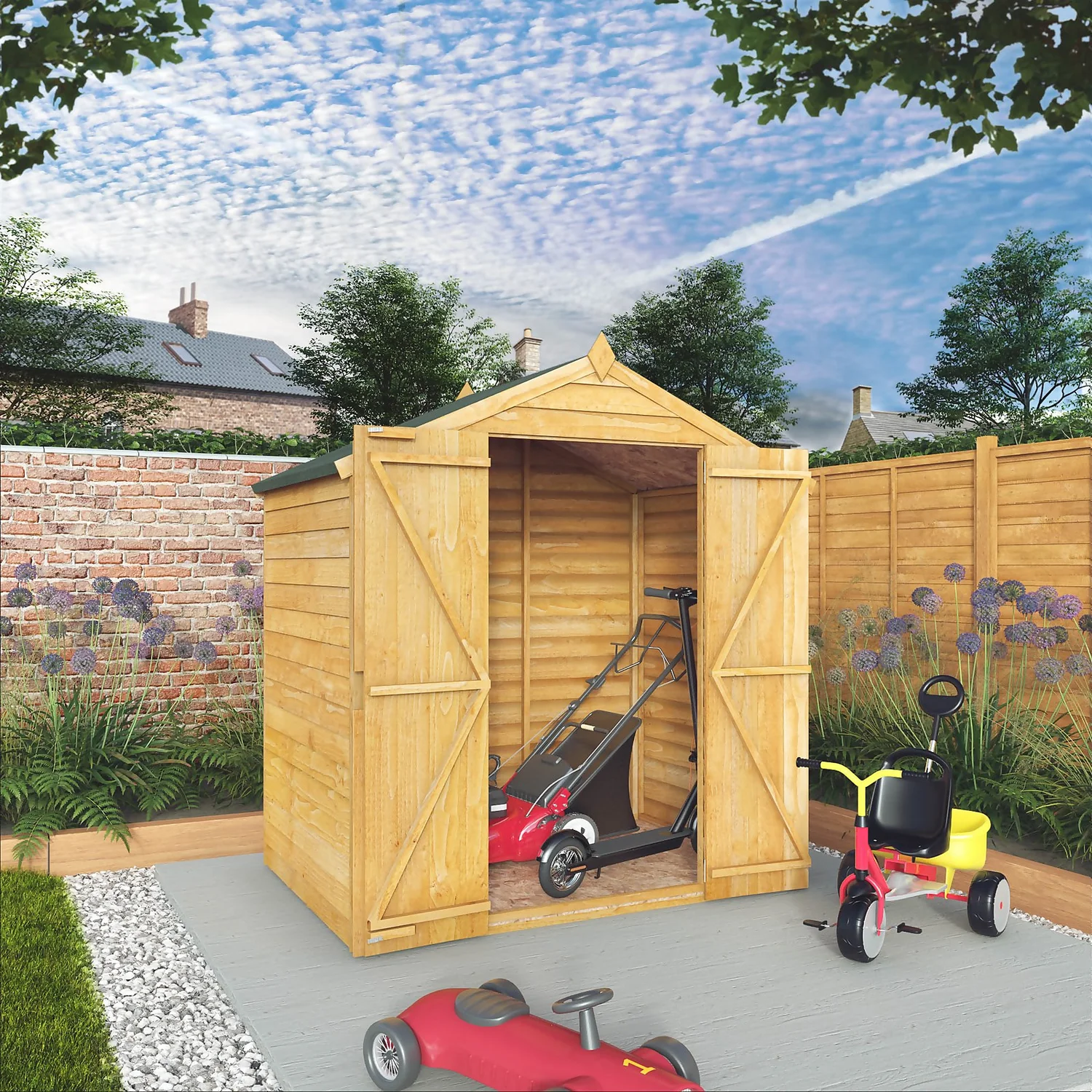 Mercia 4 x 6ft Overlap Apex Windowless Shed - incl. Installation Mercia 4 X 6ft Overlap Apex Windowless Shed - Incl. Installation -Keter Store 12825396 3535023716345831