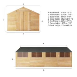 Mercia 20 X 10ft Overlap Apex Shed - Incl. Installation -Keter Store 12825399 7935047801275435