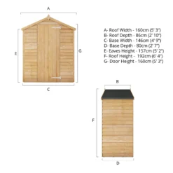 Mercia 5 X 3ft Overlap Apex Windowless Shed - Incl. Installation -Keter Store 12825400 6625012835936039