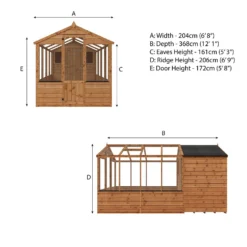 Mercia 12 X 6ft Traditional Apex Greenhouse Combi - Installation Included 9 Mercia 12 X 6ft Traditional Apex Greenhouse Combi - Installation Included -Keter Store 12825710 1245028839959461