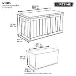 Lifetime Outdoor Plastic Garden Storage Box - 439 Litres -Keter Store 12826335 1974856525567256