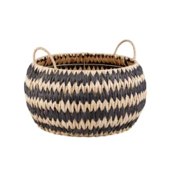 Black Round Flatweave Baskets - Set Of 3 -Keter Store 12829226 1544832981961198