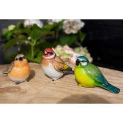None Resin Blue Tit, Chaffinch & Robin Birds -Keter Store 12832873 7575025282540384