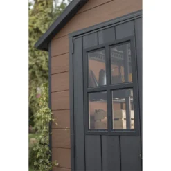 Keter Newton 7.5 X 9ft Outdoor Plastic Garden Storage Shed - Brown -Keter Store 12833042 1914843484659095
