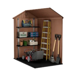 Keter Darwin 6 X 4ft Outdoor Garden Apex Storage Shed - Brown -Keter Store 12833043 2135036178077022