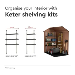 Keter Darwin 6 X 4ft Outdoor Garden Apex Storage Shed - Brown -Keter Store 12833043 5775036178043584