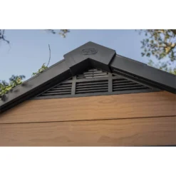 Keter Newton 7.5 X 11ft Outdoor Plastic Garden Storage Shed - Brown -Keter Store 12833045 1264832986567164