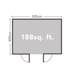 Forest Mendip 5.0m X 4.0m Log Cabin Double Glazed, 24kg Polyester Felt, Plus Underlay - Installation Included -Keter Store 12833121 1064833198012627