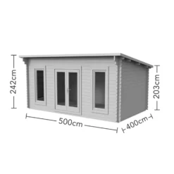 Forest Mendip 5.0m X 4.0m Log Cabin Double Glazed, 24kg Polyester Felt, Plus Underlay - Installation Included -Keter Store 12833121 2044833197679213