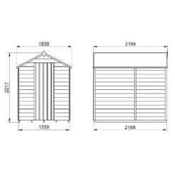 Forest 7 X 5ft Overlap Pressure Treated 7x5 Apex Shed - No Window -Keter Store 12833292 9974833195274716