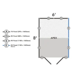 Forest 8 X 6ft Overlap Pressure Treated Apex Shed - Double Door 4 Windows -Keter Store 12833293 2144833197599302