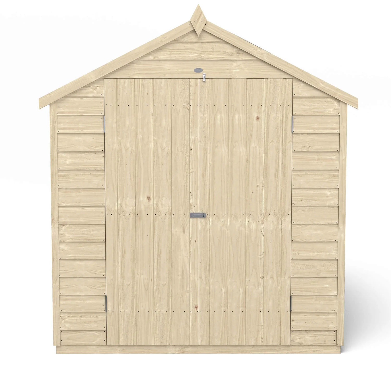 Forest 8 x 6ft Overlap Pressure Treated Apex Shed - Double Door No Windows - incl. Installation Forest 8 X 6ft Overlap Pressure Treated Apex Shed - Double Door No Windows - Incl. Installation -Keter Store 12833315 1294833201740001