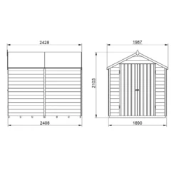 Forest 8 X 6ft Overlap Pressure Treated Apex Shed - Double Door No Windows - Incl. Installation 6 Forest 8 X 6ft Overlap Pressure Treated Apex Shed - Double Door No Windows - Incl. Installation -Keter Store 12833315 8344833201667164