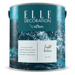 ELLE Decoration By Crown Flat Matt Paint Light Breeze - 2.5L -Keter Store 12834470 2004873582106601