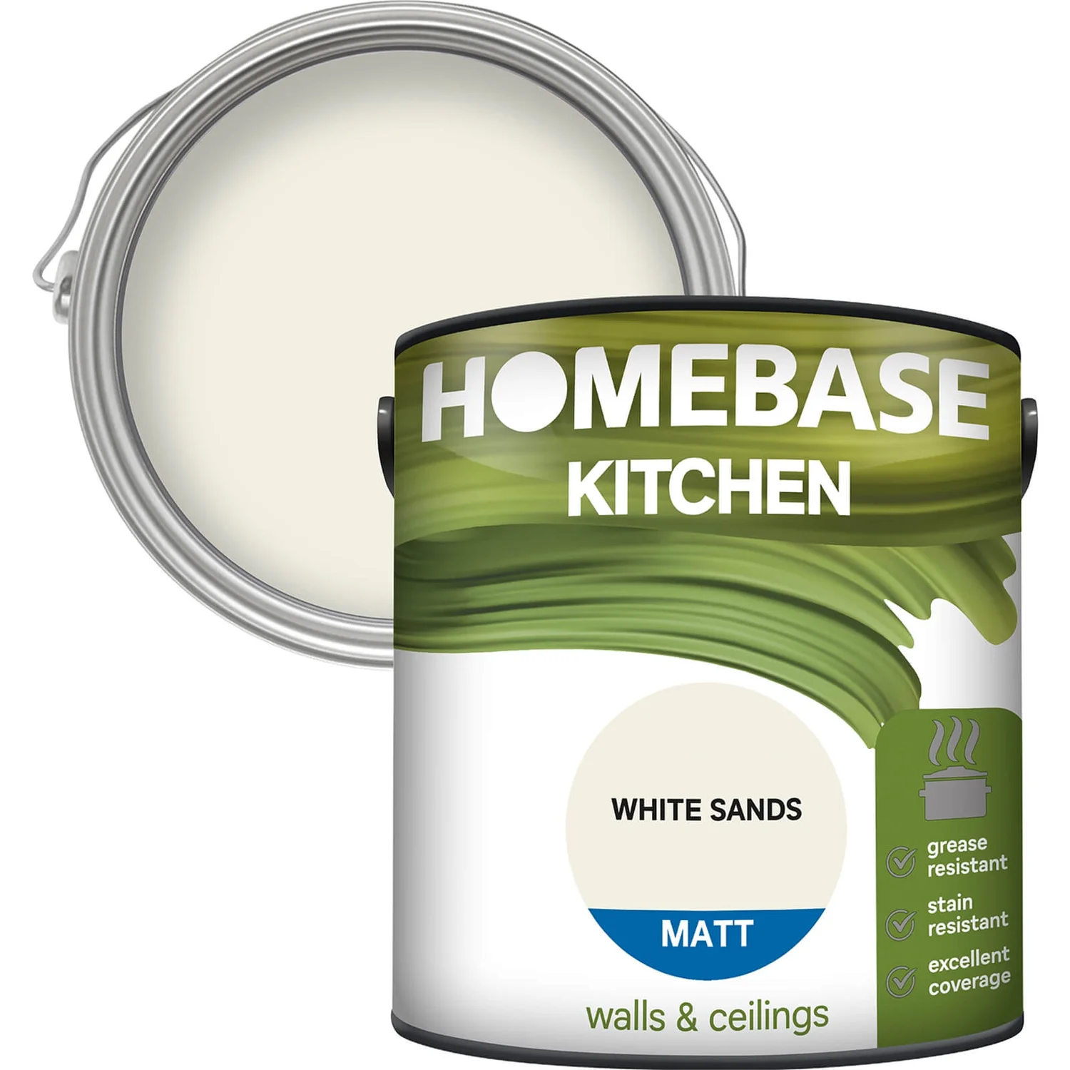 Homebase Kitchen Matt Paint - White Sands 2.5L Homebase Kitchen Matt Paint - White Sands 2.5L -Keter Store 12837006 7574831953247437