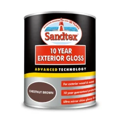 Sandtex® Exterior 10 Year Gloss Paint Chestnut Brown - 750ml -Keter Store 12838516 2004872088002342