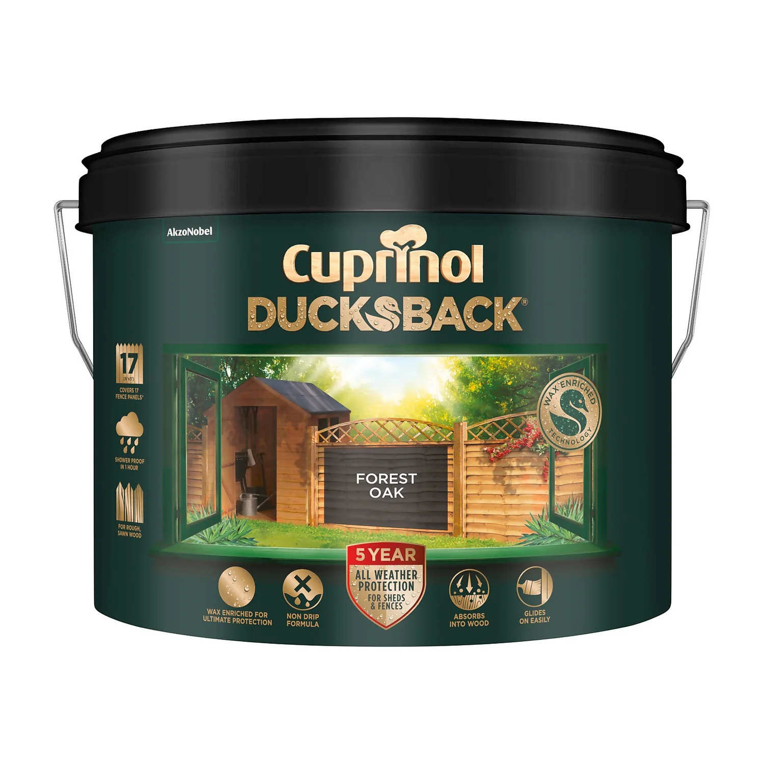 Cuprinol 5 Year Ducksback - Forest Oak - 9L Cuprinol 5 Year Ducksback - Forest Oak - 9L -Keter Store 12840194 1664865616249270