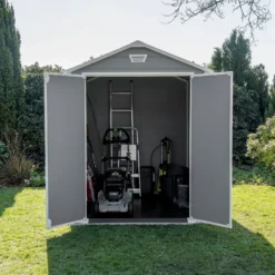 Keter Manor 6 X 8ft Outdoor Garden Apex Storage Shed - Grey -Keter Store 12840573 2035036178812256